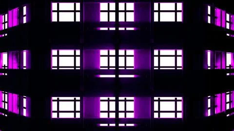 Future Building Neon Ilustración de archivo
