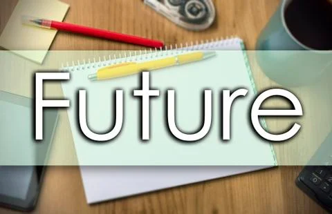 Future -  business concept with text Illustrazione stock