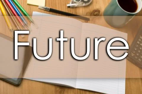 Future - business concept with text Stock Photos