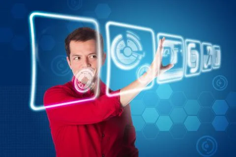 Future business interface solution Illustrazione stock