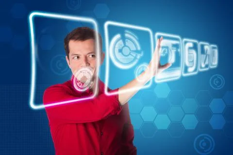 Future business interface solution Stock Photos