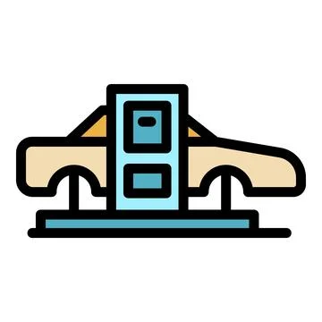 Future car printer icon vector flat イラスト素材