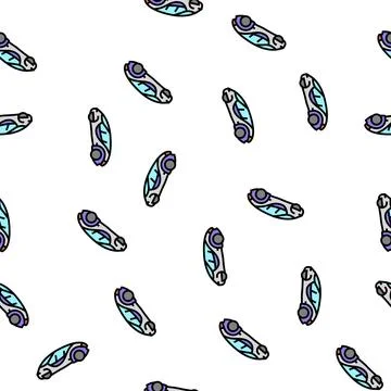 Future car self vehicle vector seamless pattern Stock Illustration