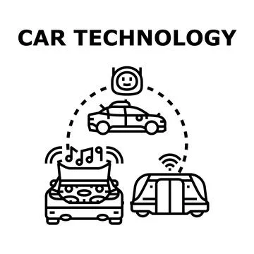 Future car technology innovation concept for smart transportation Stock Illustration
