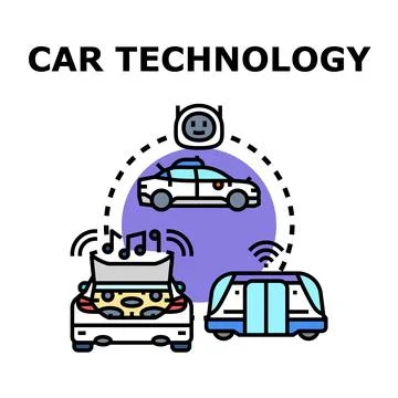Future car technology innovation concept for smart transportation Stock Illustration