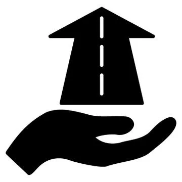 Future Care Hand Flat Vector Icon Illustrazione stock