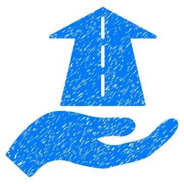 Future Care Hand Grainy Texture Icon Illustrazione stock