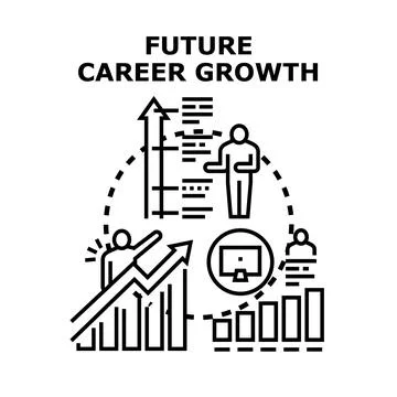 Future career growth developing personal improvement concept Stock Illustration