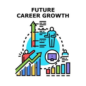 Future career growth developing personal improvement concept Stock Illustration