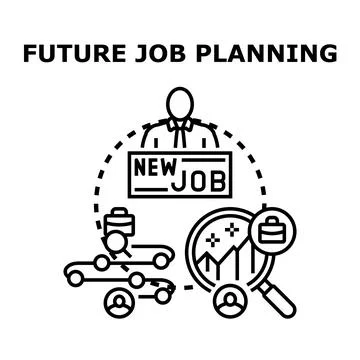 Future career planning and new job searching strategy Stock Illustration