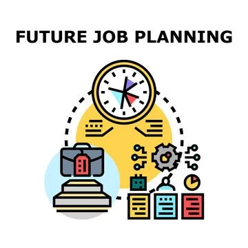 Future career planning strategy and professional development Ilustración de archivo