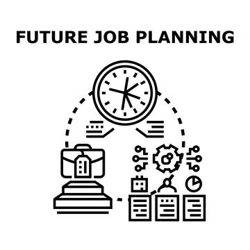 Future career planning strategy and professional development Illustrazione stock
