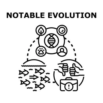 Future change process illustrating life species evolution Stock Illustration