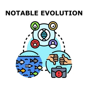 Future change process illustrating life species evolution イラスト素材
