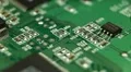 Future Chips Board Circuits New Hi Tech Capacitors Wire Communication Connection HD Footage