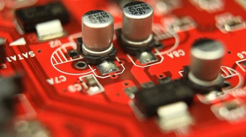 Future Chips Board Wire Circuits Ultra Tech Board Rotate Smooth Rotation Hitech Stock Footage 8765421