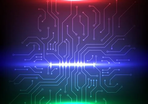 Future Circuit Board Digital Network. Deisg for futuristic motherboard tech.. Stock Illustration