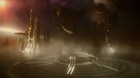 Future city 3d animation Video stock 98085765