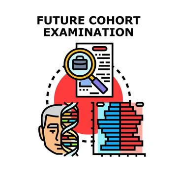 Future cohort examination concept vector illustration Stock Illustration