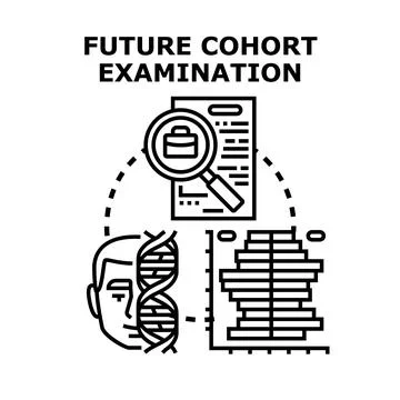 Future cohort examination concept vector illustration Stock Illustration