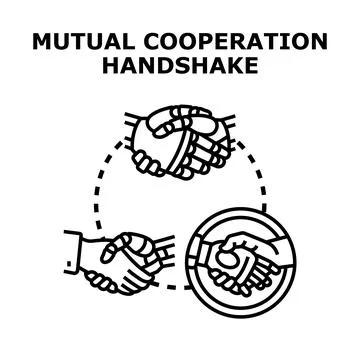 Future collaboration handshakes between human and robot Stock Illustration
