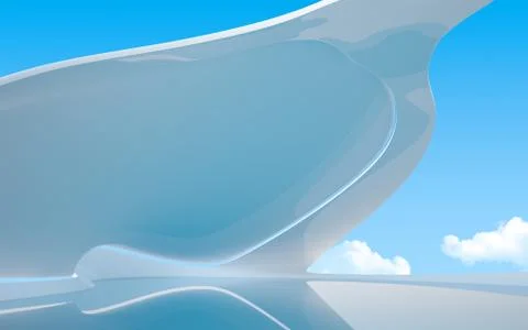 Future collection - blue interior template Illustrazione stock