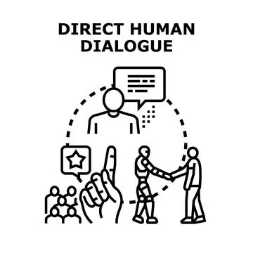 Future communication connecting human robot interaction Stock Illustration