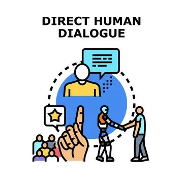Future communication connecting human robot interaction Stock Illustration