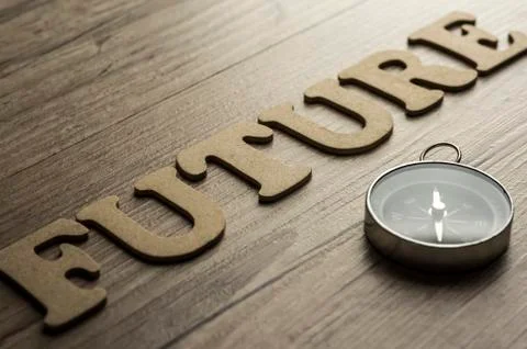 Future compass concept Stock Photos