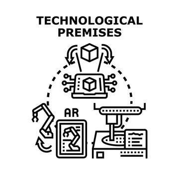 Future computing system and industrial automation concept Stock Illustration