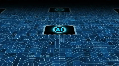 The future concept of AI artificial intelligence technology CPU central proce Video stock 112374293