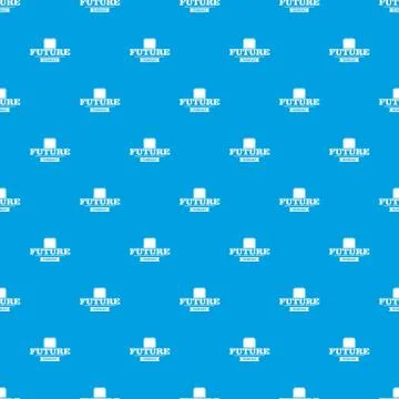 Future cpu pattern seamless blue Stock Illustration