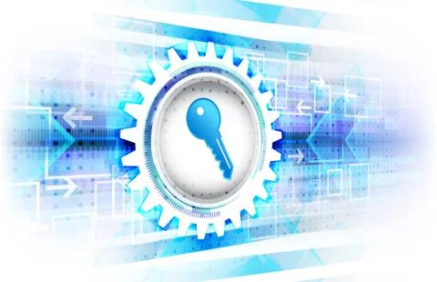 Future cyber technology web services for business and internet project. Stock Illustration