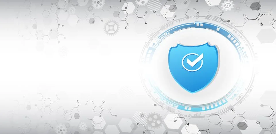 Future cyber technology web services for business and internet project. Conce Stock Illustration