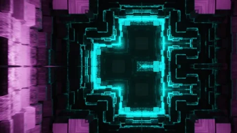 Future Cyberpunk Equalizer, psychadelic Vj Loop Background Stock-Footage 187430804