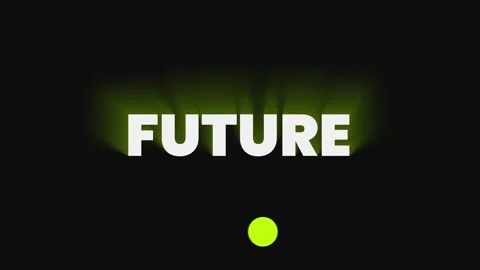 FUTURE dark tech text animation green neon light seamless loop Stock Footage 327534941