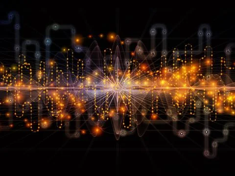 Future of Data Transfers Stock Illustration