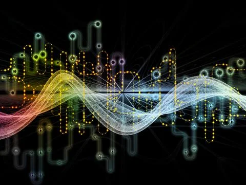 Future of Data Transfers Stock Illustration