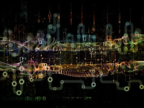 Future of Data Transfers Stock Illustration