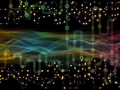 Future of Data Transfers Stock Illustration