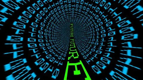 Future data tunnel Stock Illustration