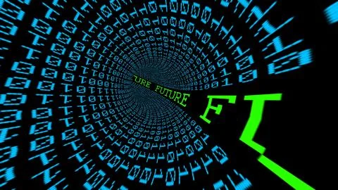 Future data tunnel Illustrazione stock