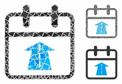 Future day Mosaic Icon of Irregular Parts Illustrazione stock