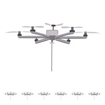 Future delivery drone vector cartoon graphic Stock Illustration