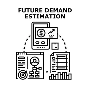 Future demand estimation and market analysis planning Stock Illustration