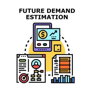 Future demand estimation and market analysis planning Stock Illustration