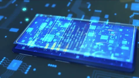 Future development of technology with artificial intelligence video Stock Footage 241301327