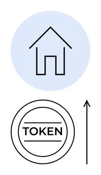 Future of Digital Assets The Intersection of Homeownership and Cryptocurrency Stock Illustration