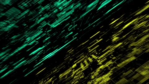 Future digital cyberspace with moving particles. Analysis digital data. 動画素材 274195202