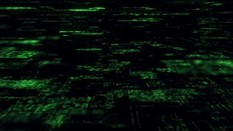 Future digital cyberspace with moving particles. Sorting digital data. Stock Footage 331239487